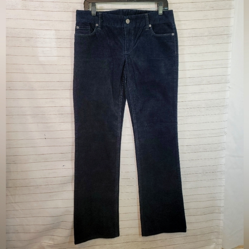 J.CREW STRETCH VINTAGE CORD IN BLACK, SZ 6R